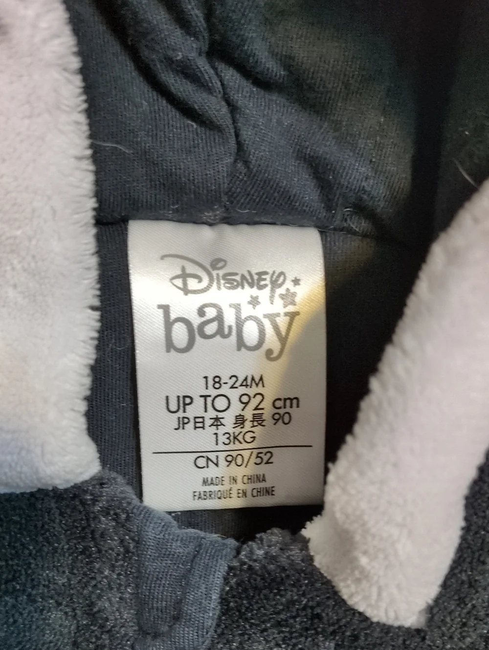 Disney Baby Mickey Mouse Plush Fleece Costume One Piece 18-24M Infant Dress Up